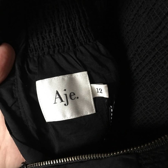 AJE Cherished Puff Sleeve Midi Dress - Black, AU2/US 8 - Picture 9 of 13